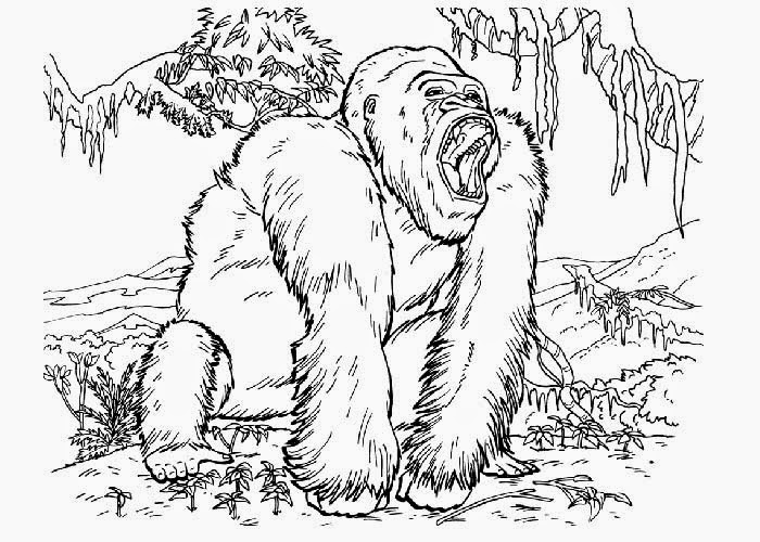 Coloring page king kong supervillains â printable coloring pages