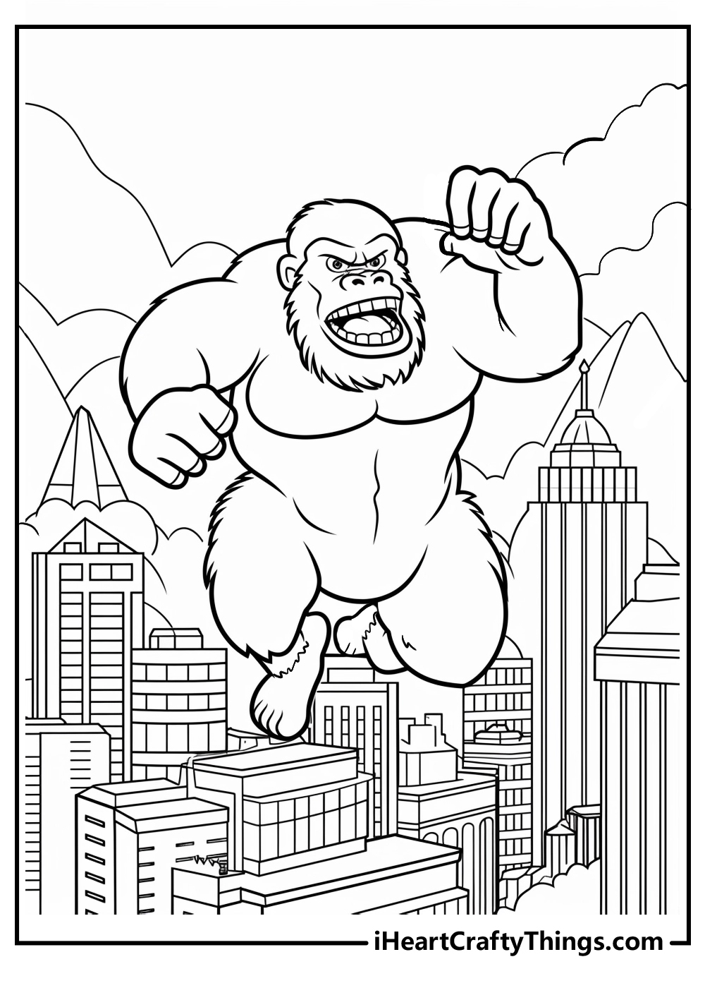 Printable king kong coloring pages updated