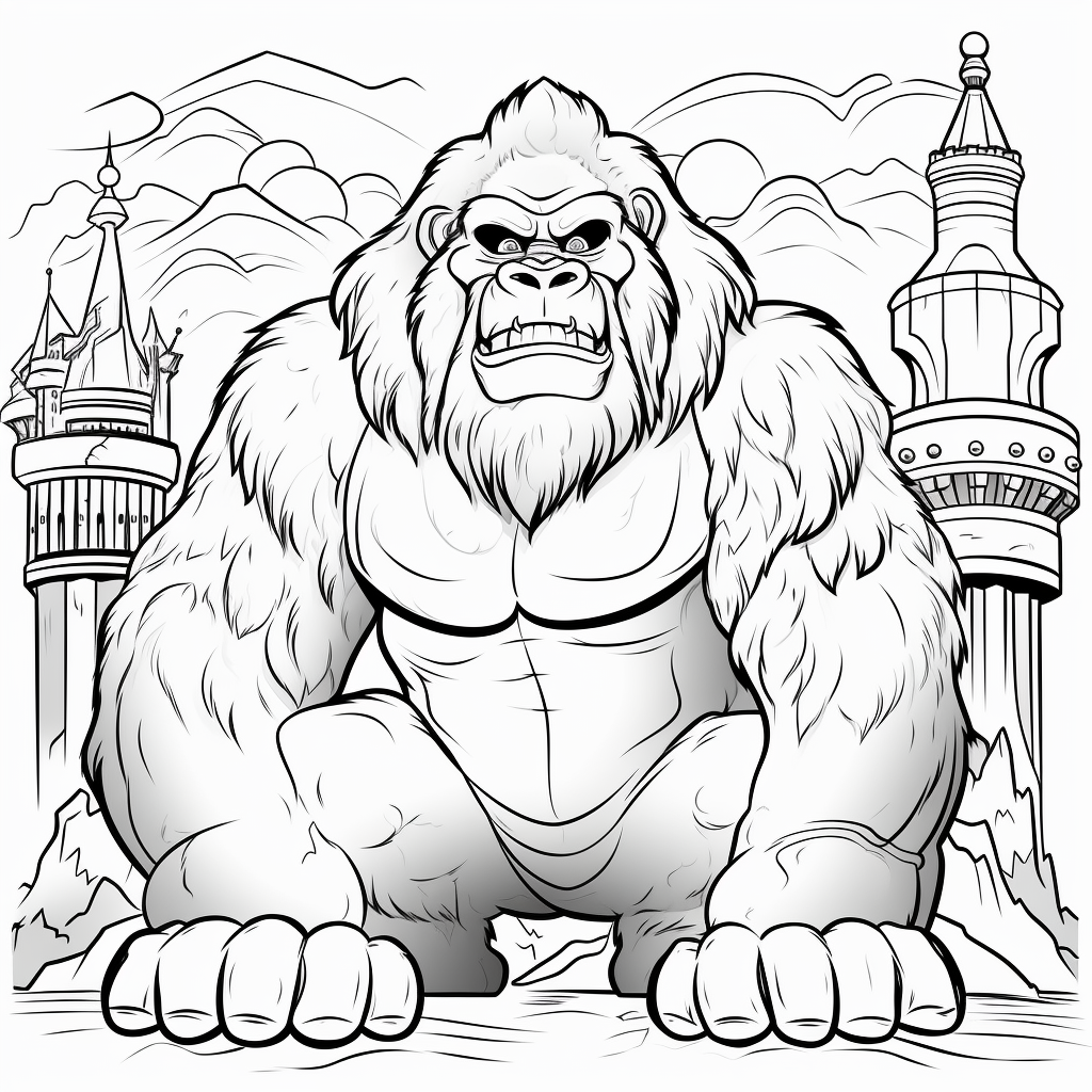 King kong coloring pages