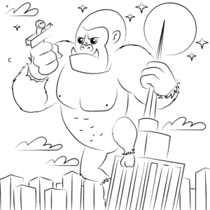 King kong coloring pages printable for free download