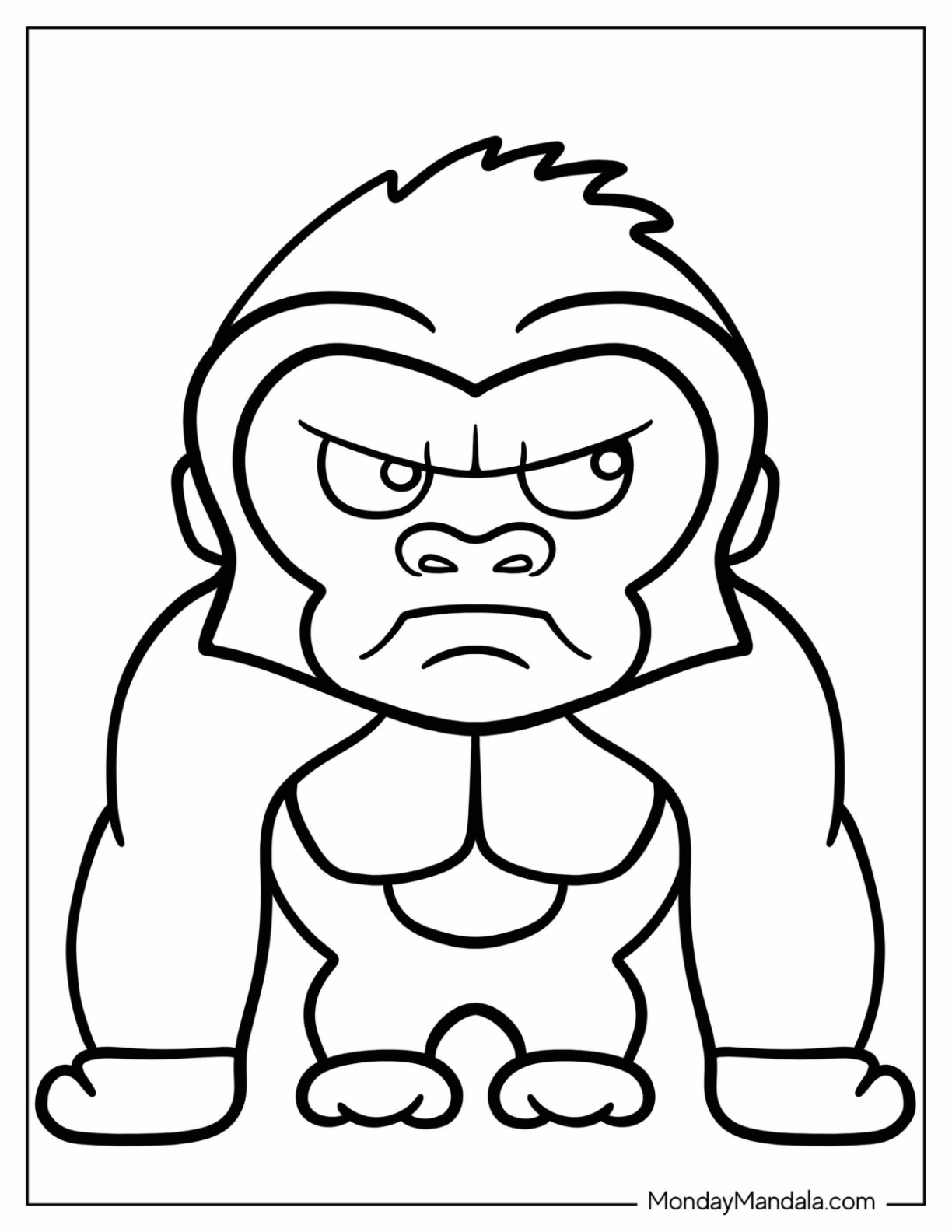 King kong coloring pages free pdf printables