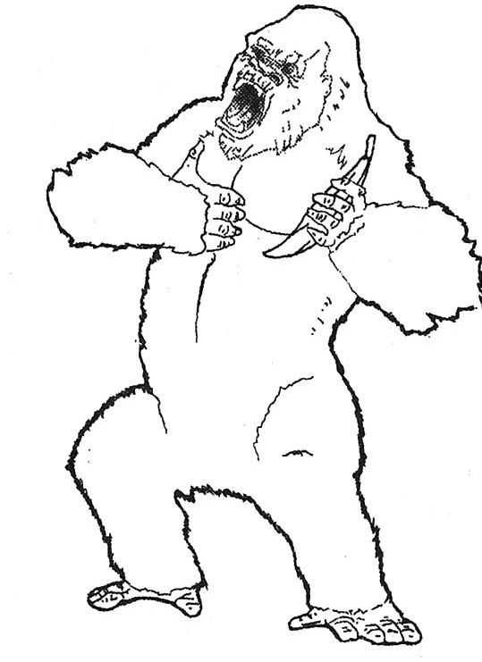 King kong coloring pages