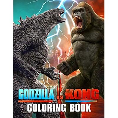 Godzilla vs kong coloring book fans paperback â orgia