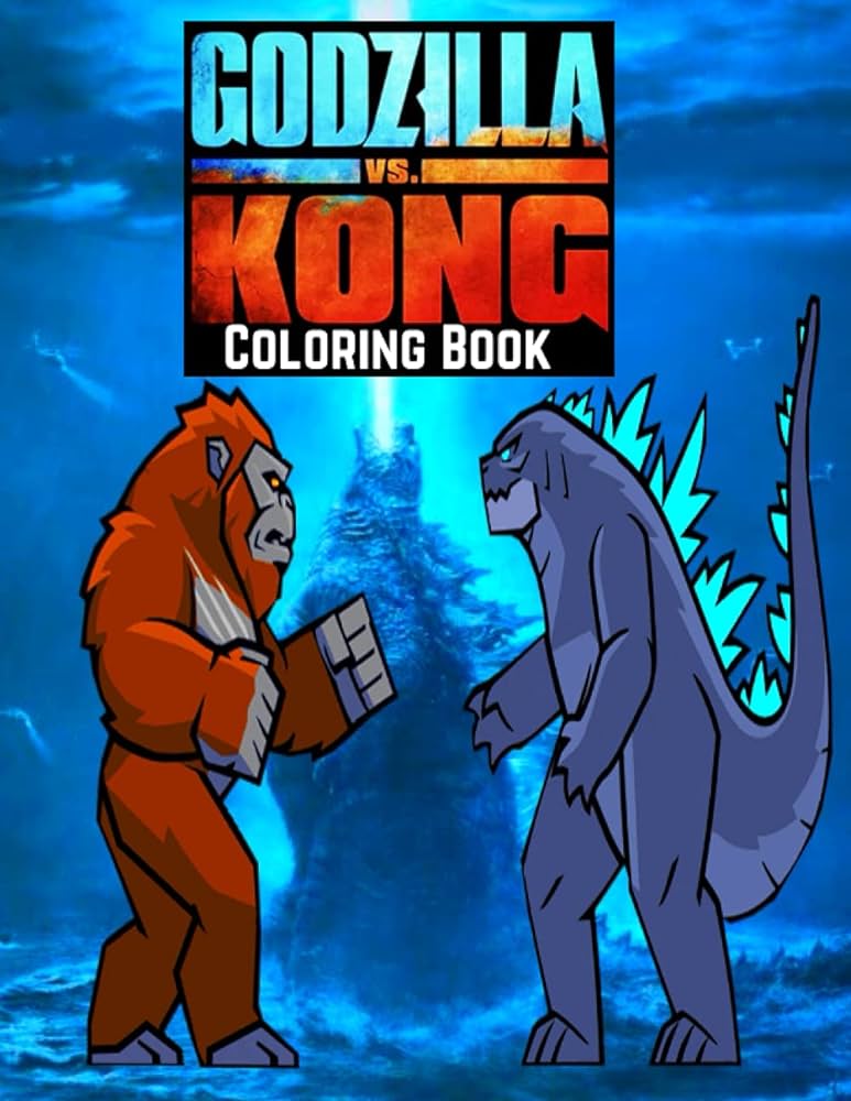 Godzilla vs kong coloring book beautiful coloring pages kingkong godzilla king of monster lovers