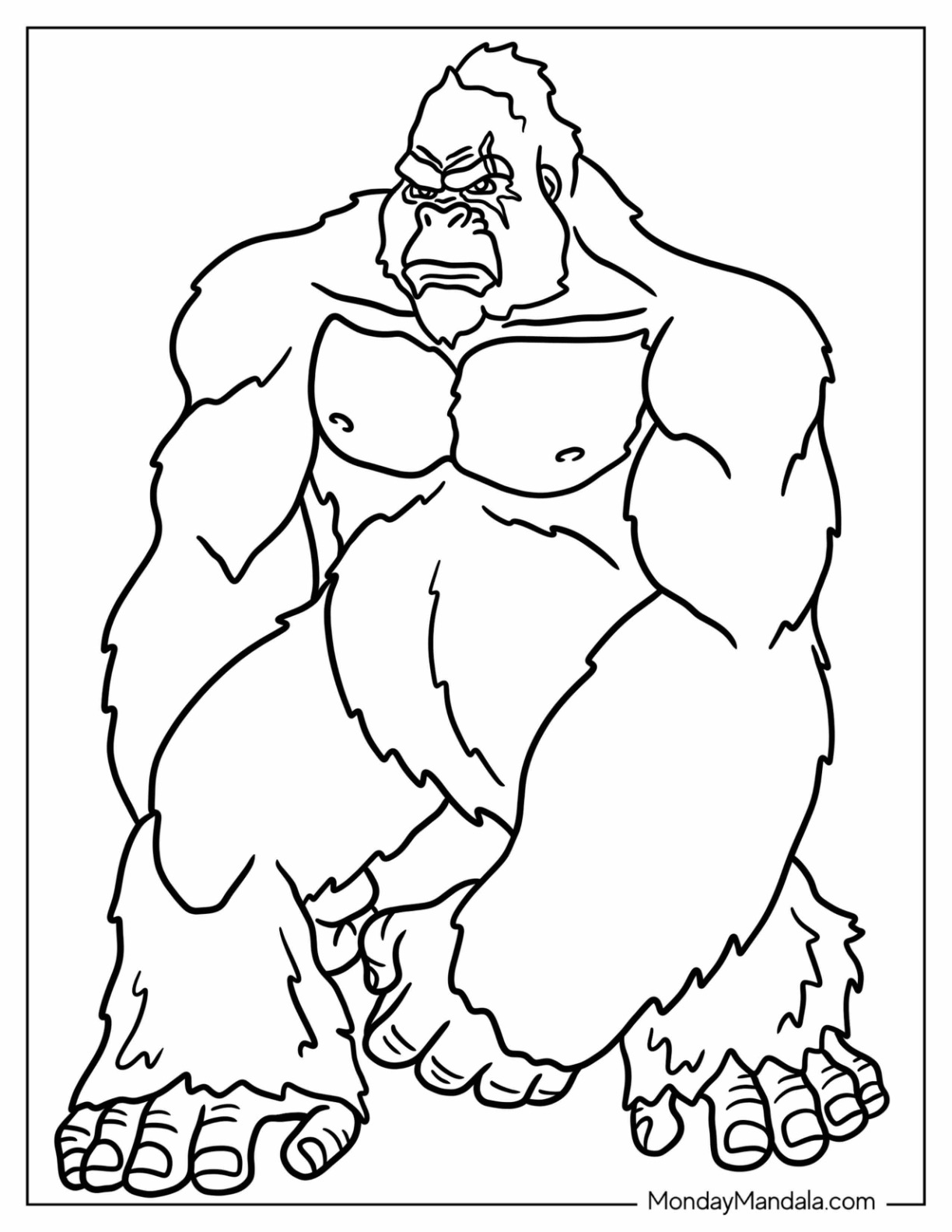 King kong coloring pages free pdf printables