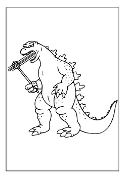 Godzilla coloring pages the ultimate activity for kids who love monsters pdf