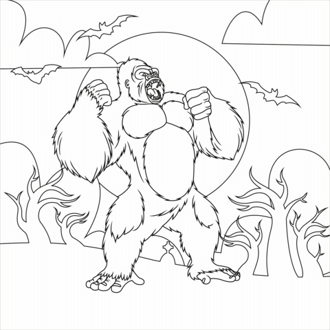 King kong coloring pages free coloring pages