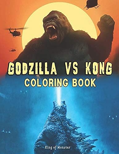 Godzilla vs kong coloring book king of monster a great gift for kids boys girls