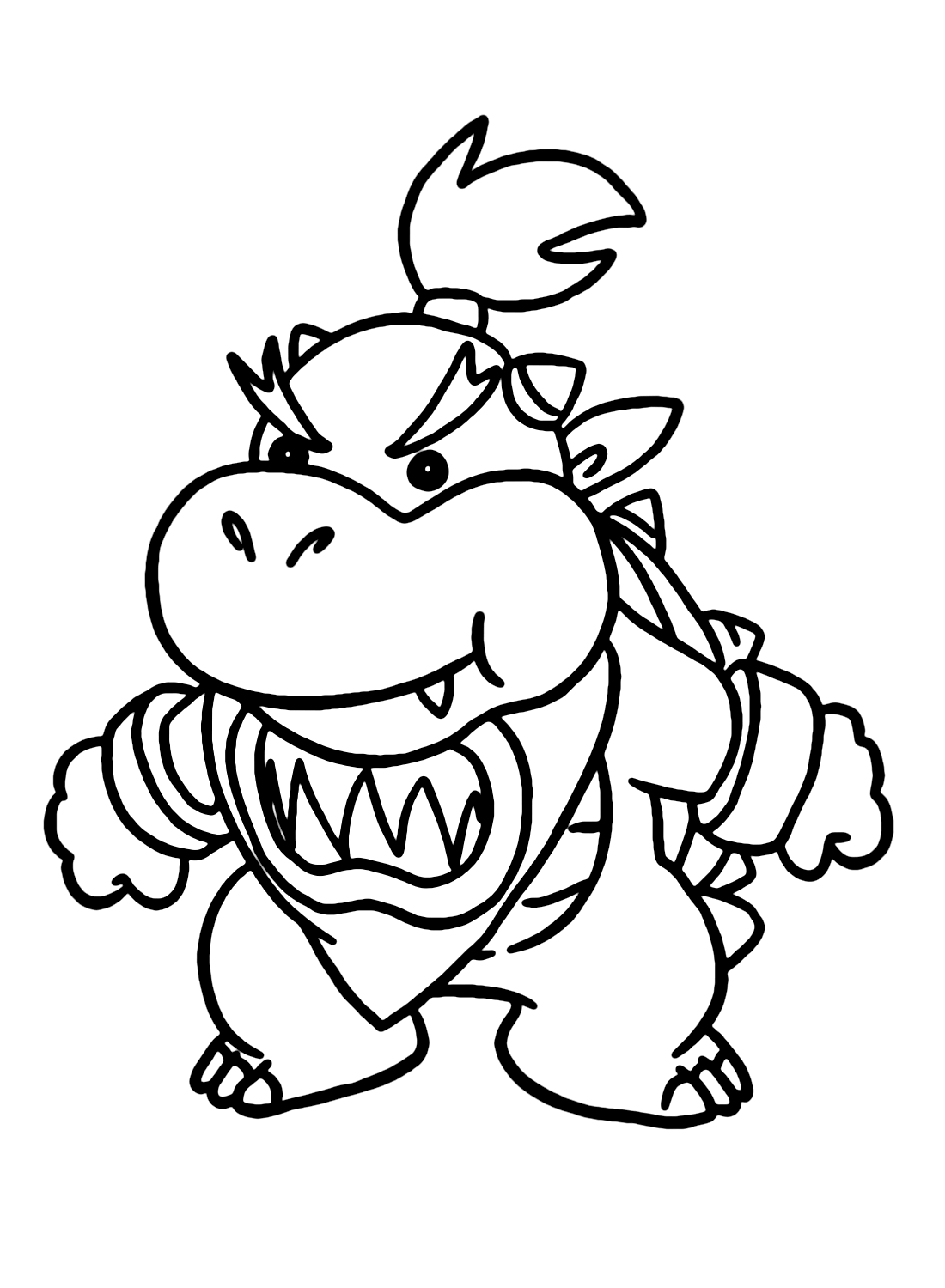 Bowser jr coloring pages printable for free download