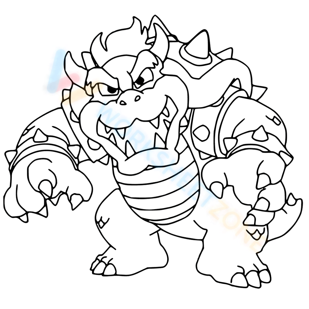 Free collection of bowser coloring pages for kids