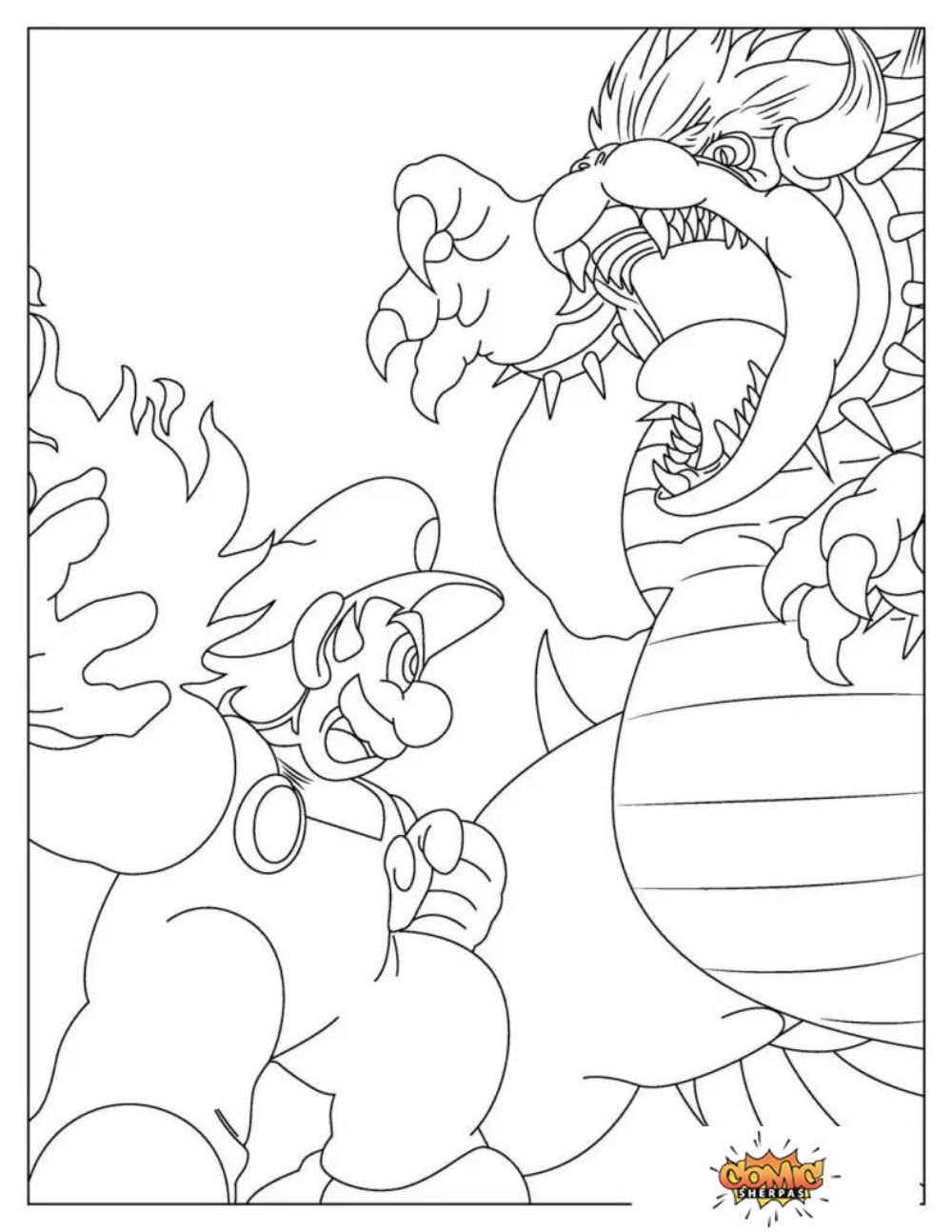 Free bowser coloring pages print and download pdfs