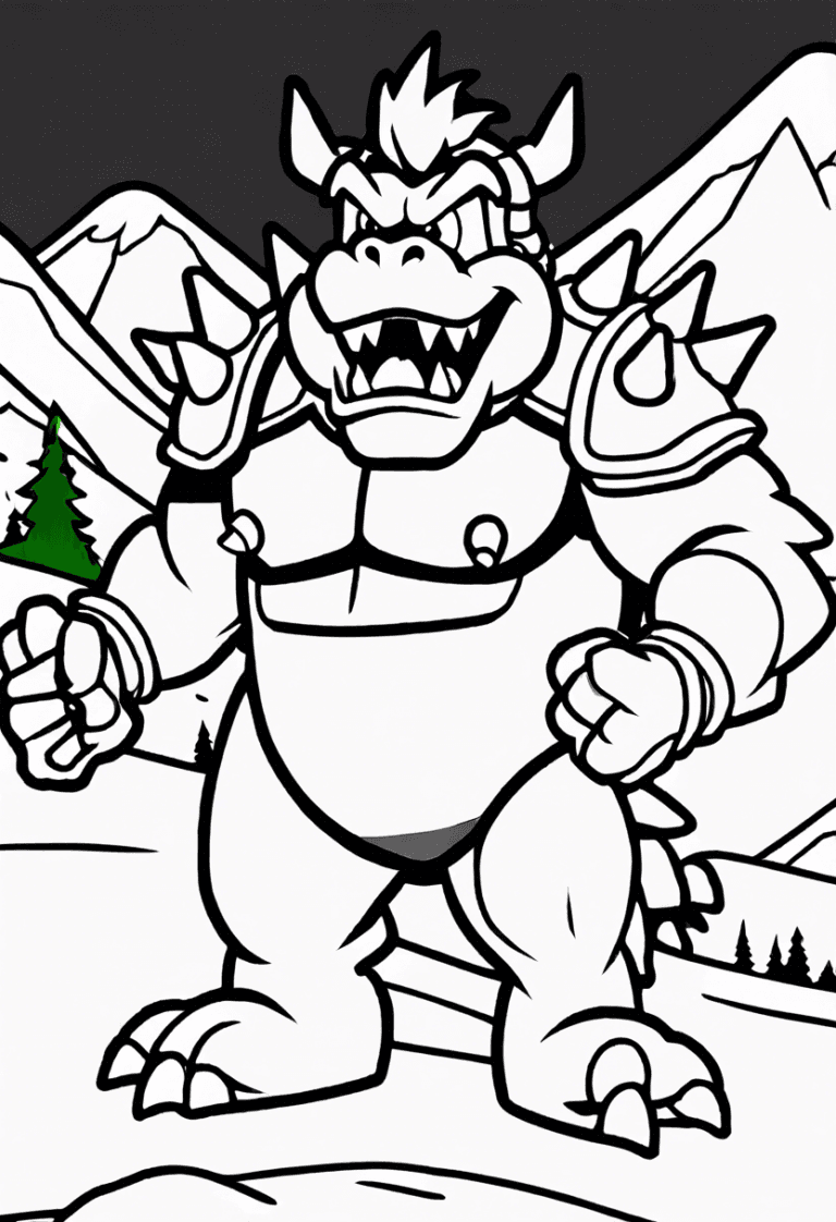 Bowser at the ski resort