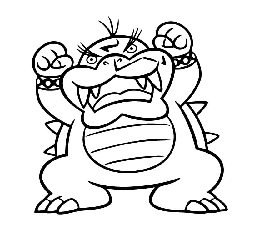 Happy morton koopa jr coloring page