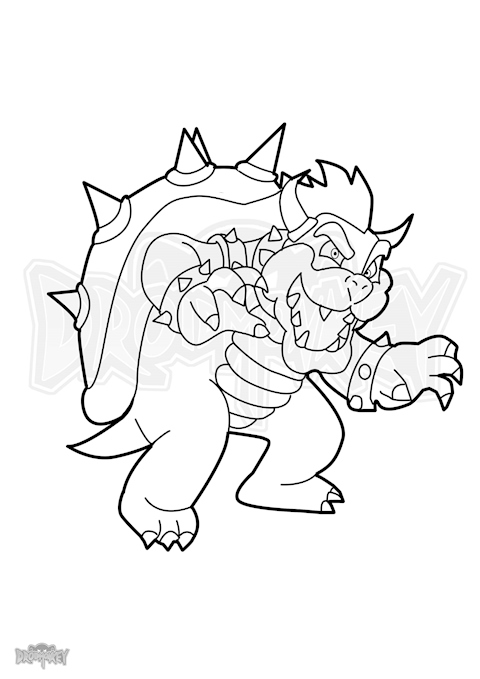 Bowser coloring page