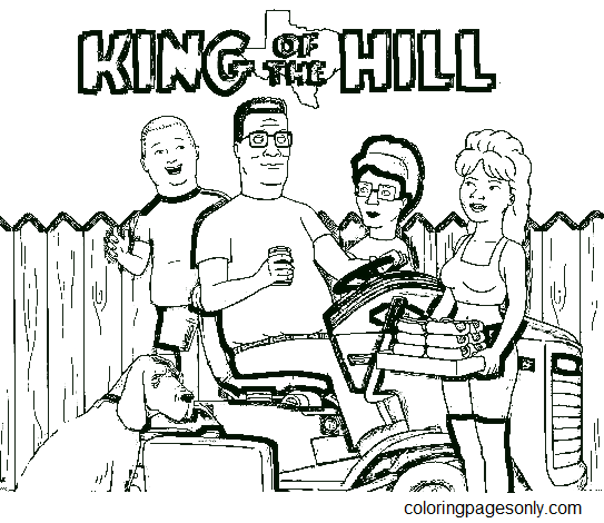 King of the hill coloring pages printable for free download