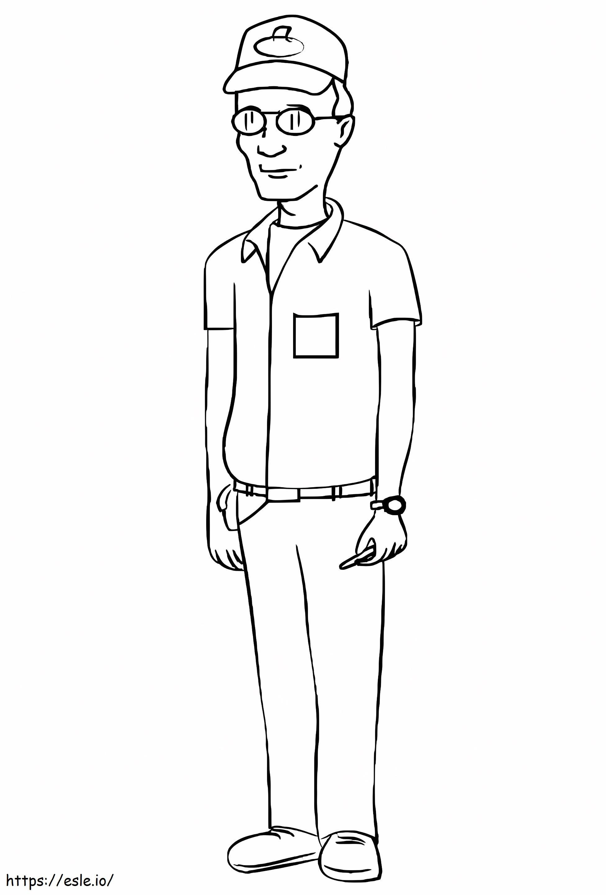 Dale gribble from king of the hill coloring page