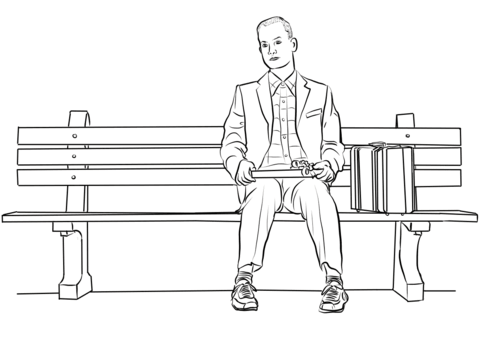 Tom hanks as forrest gump coloring page free printable coloring pages