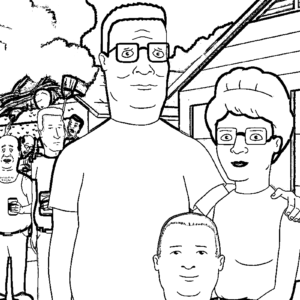 King of the hill coloring pages printable for free download