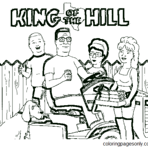 King of the hill coloring pages printable for free download