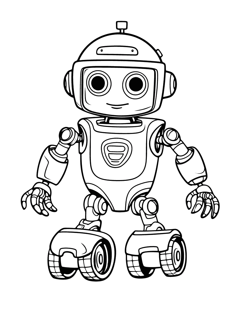 Robot coloring pages free printable sheets