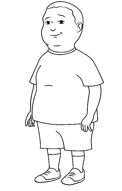 Bobby hill from king of the hill coloring page