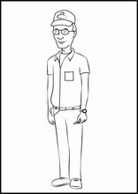 Coloring pages king of the hill l