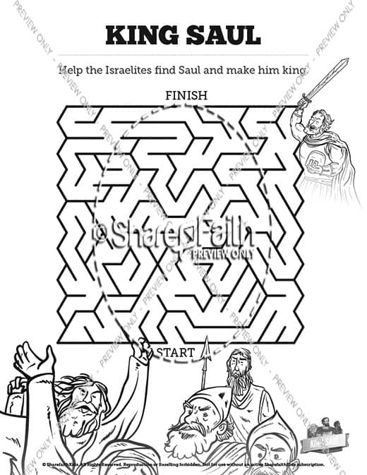 King saul bible mazes â