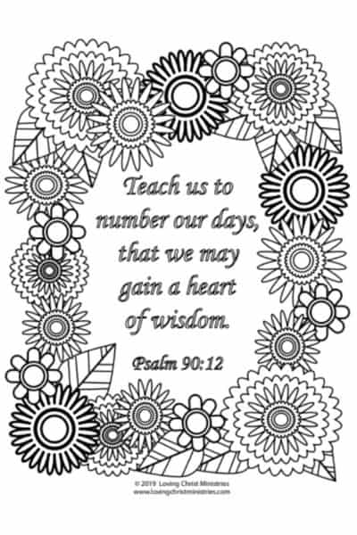 Gain a heart of wisdom coloring page