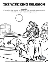 The wisdom of solomon sunday school coloring pages â