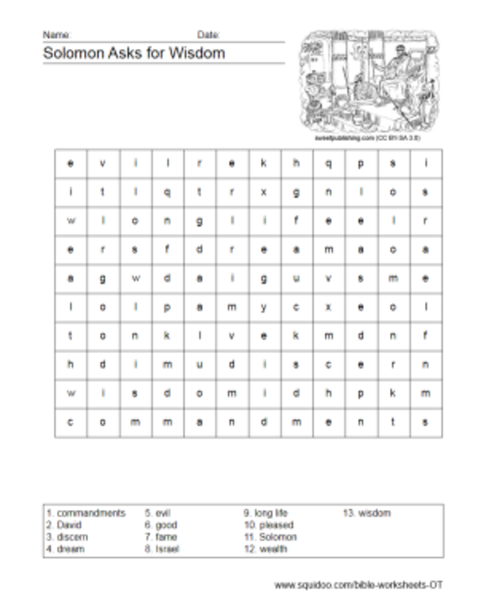 Old testament worksheets