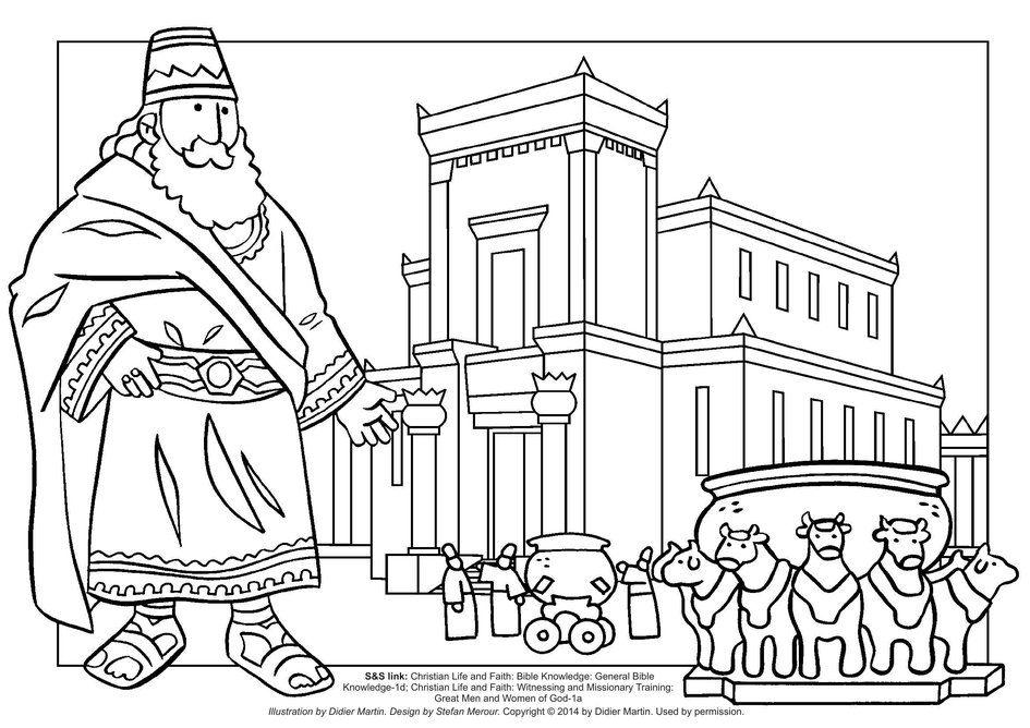 Coloring page old testament king solomon and the temple my wonder studio