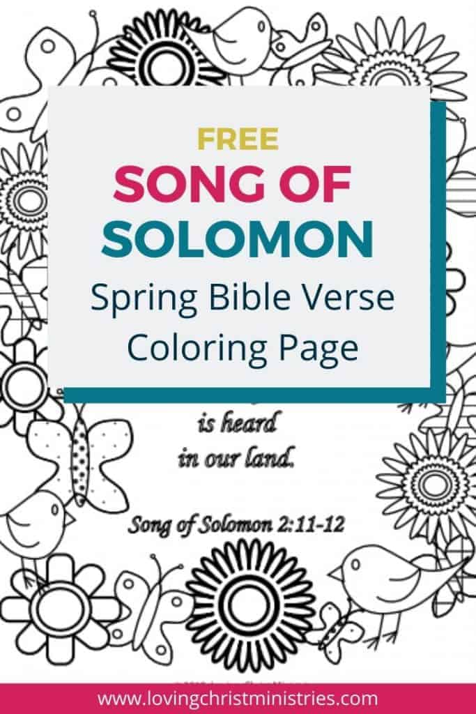 Free song of solomon spring coloring page