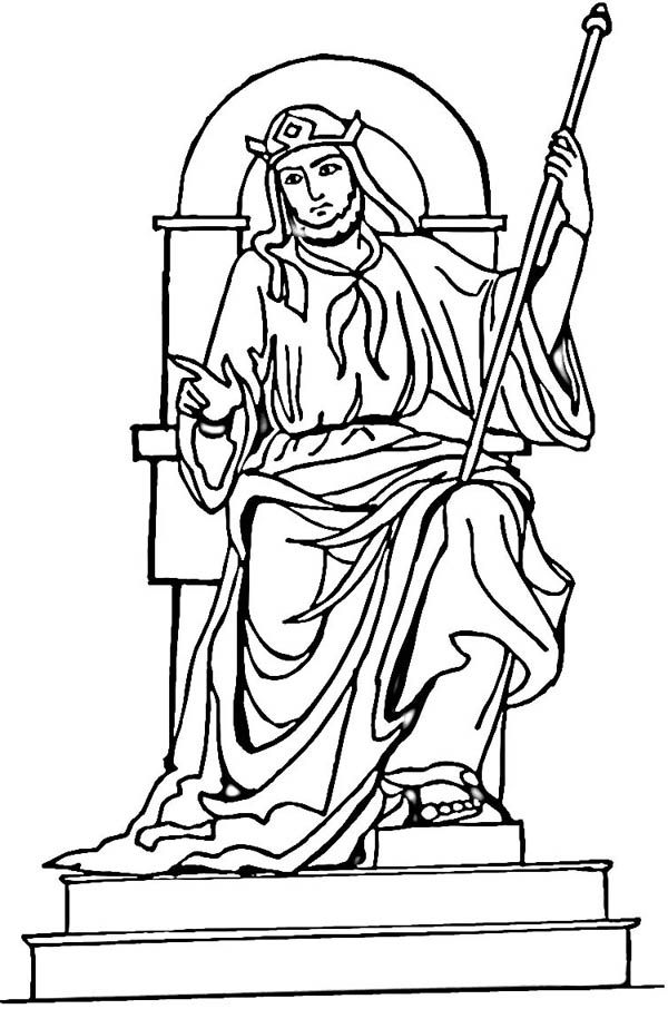 King solomon throne coloring page