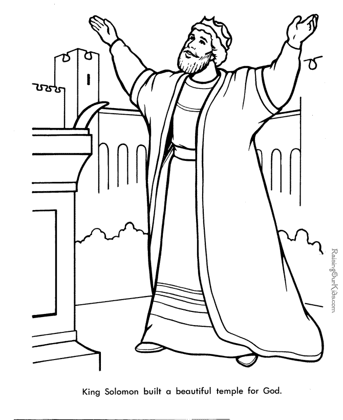 King solomon bible coloring page