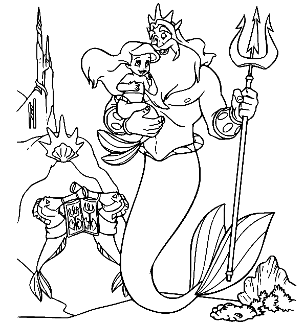 The little mermaid coloring pages printable for free download