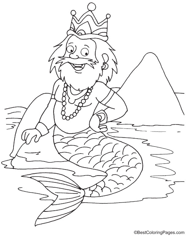 King merman coloring page download free king merman coloring page for kids best coloring pages