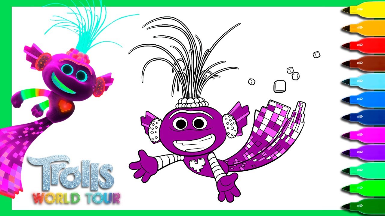 Coloring king trollex wrong colors trolls world tour coloring