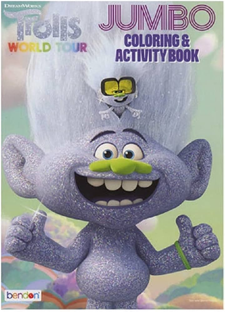 Trolls world tour jumbo coloring and activity book for kids toddlers book pages only toys games