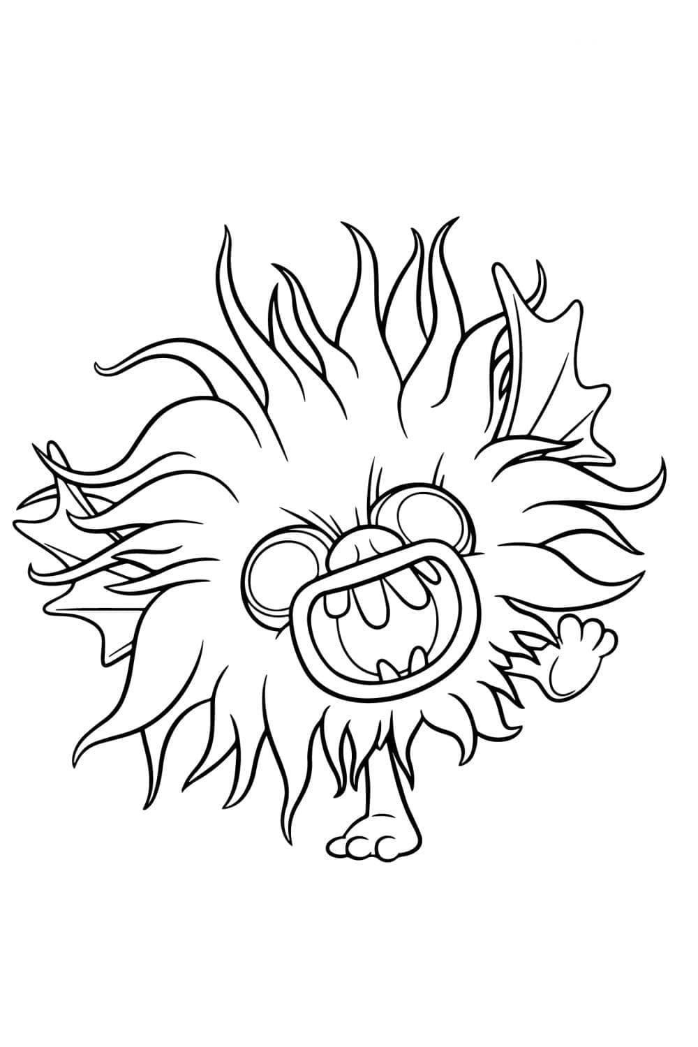 Debbie from trolls coloring page