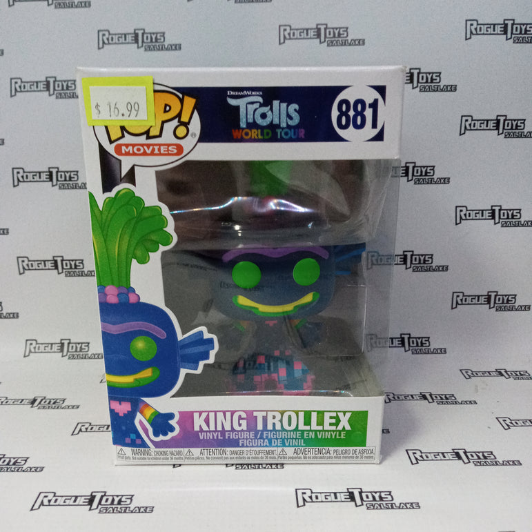 Funko pop movies trolls world tour king trollex