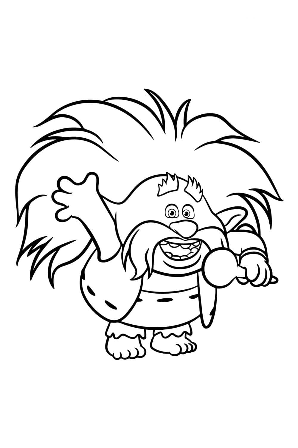 Guy diamond from trolls coloring page