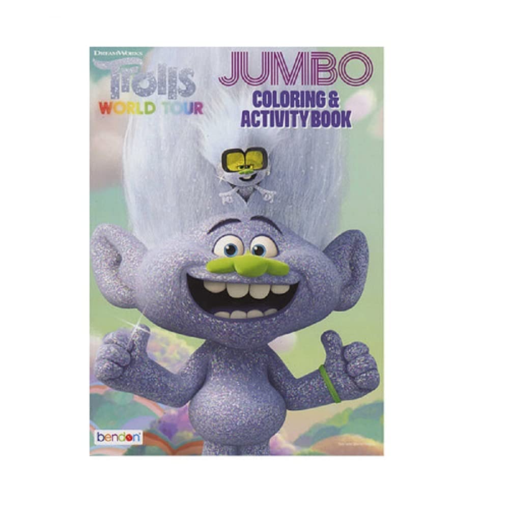 Trolls world tour jumbo coloring and activity book for kids toddlers book pages only toys games