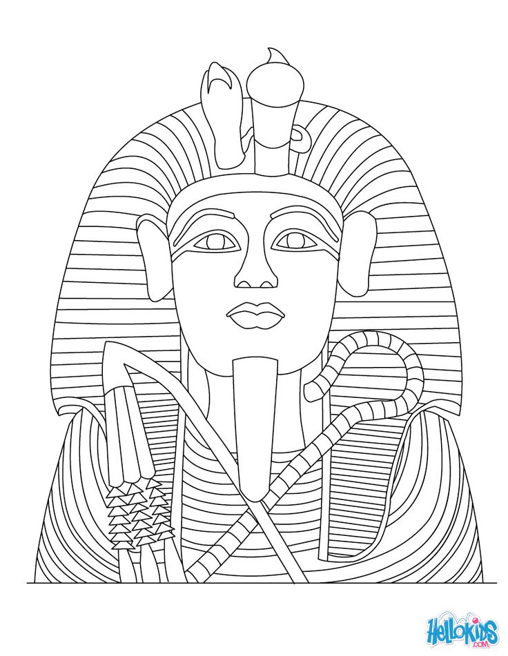 Pharaoh coloring pages tutankhamun statue pãginas para colorear egipto dibujo egipto decoracion