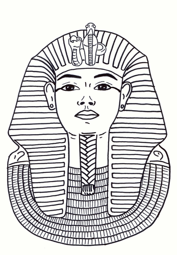 Egyptian mask colouring sheet