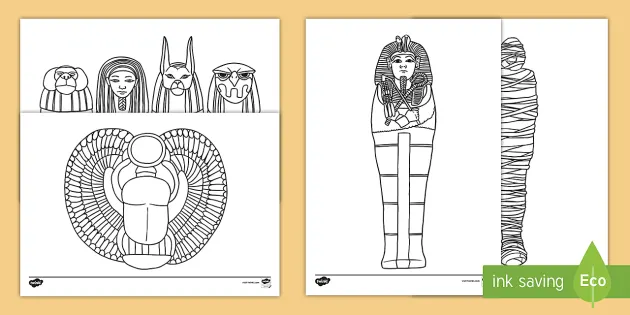 Ancient egypt louring pages teacher made