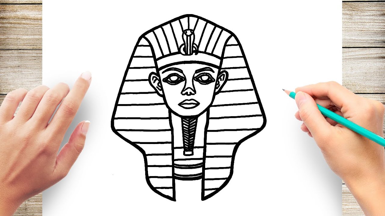 How to draw an egyptian king pharaoh