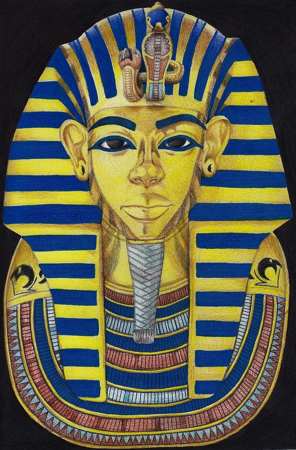 King tut drawing by alkeam cooke