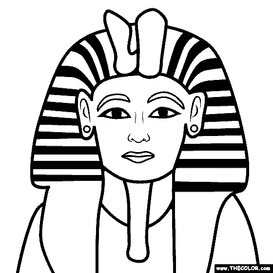 King tutankhaun coloring page