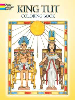 King tut coloring book dover ancient history coloring books patricia j wynne books