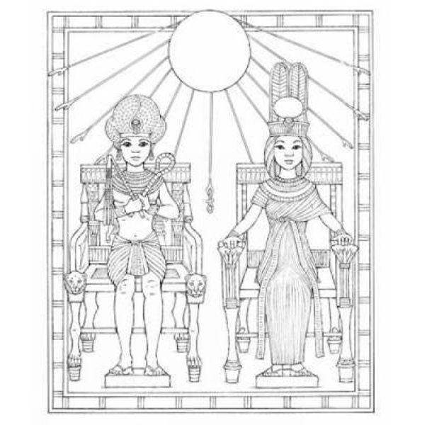 King tut coloring book by patricia j wynne dover history coloring book